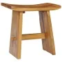 Solid teak wood stool by vidaXL, Folding stools and chairs - Ref: Foro24-281655, Price: 158,43 €, Discount: %