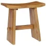 Solid teak wood stool by vidaXL, Folding stools and chairs - Ref: Foro24-281655, Price: 158,43 €, Discount: %