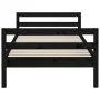 Estructura de cama madera maciza de pino negro 90x200 cm de vidaXL, Camas y somieres - Ref: Foro24-821628, Precio: 92,57 €, D...