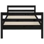 Solid black pine wood bed frame 90x200 cm by vidaXL, Beds and slatted bases - Ref: Foro24-821628, Price: 92,47 €, Discount: %