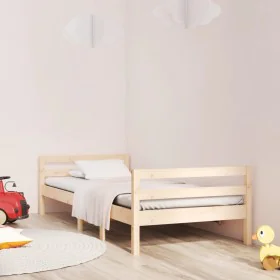 Solid pine wood bed frame 80x200 cm by vidaXL, Beds and slatted bases - Ref: Foro24-821629, Price: 116,73 €, Discount: %