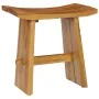 Solid teak wood stool by vidaXL, Folding stools and chairs - Ref: Foro24-281655, Price: 158,43 €, Discount: %