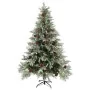 Christmas tree with lights and pine cones PVC PE green and white 150 cm by vidaXL, Christmas trees - Ref: Foro24-3094564, Pri...