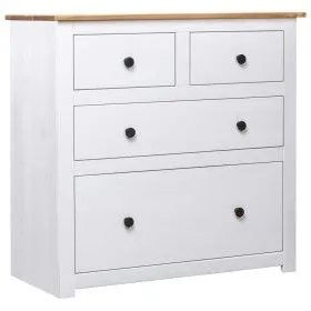 White Panama style pine solid wood sideboard 80x40x83 cm by vidaXL, Sideboards - Ref: Foro24-282657, Price: 162,15 €, Discoun...