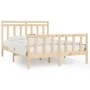 Solid pine wood bed frame 160x200 cm by vidaXL, Beds and slatted bases - Ref: Foro24-3107038, Price: 130,63 €, Discount: %