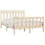 Solid pine wood bed frame 160x200 cm by vidaXL, Beds and slatted bases - Ref: Foro24-3107038, Price: 130,63 €, Discount: %