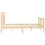 Solid pine wood bed frame 160x200 cm by vidaXL, Beds and slatted bases - Ref: Foro24-3107038, Price: 130,63 €, Discount: %