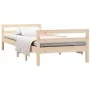 Estructura de cama madera maciza de pino 90x190 cm de vidaXL, Camas y somieres - Ref: Foro24-821634, Precio: 98,06 €, Descuen...