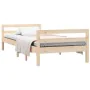 Solid pine wood bed frame 90x190 cm by vidaXL, Beds and slatted bases - Ref: Foro24-821634, Price: 98,16 €, Discount: %