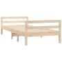 Estructura de cama madera maciza de pino 90x190 cm de vidaXL, Camas y somieres - Ref: Foro24-821634, Precio: 98,06 €, Descuen...