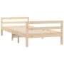Solid pine wood bed frame 90x190 cm by vidaXL, Beds and slatted bases - Ref: Foro24-821634, Price: 98,16 €, Discount: %