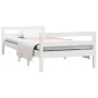 Estructura de cama madera maciza de pino blanco 90x190 cm de vidaXL, Camas y somieres - Ref: Foro24-821635, Precio: 116,20 €,...