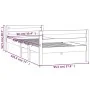 Estructura de cama madera maciza de pino blanco 90x190 cm de vidaXL, Camas y somieres - Ref: Foro24-821635, Precio: 116,20 €,...