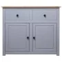 Aparador de madera maciza pino estilo Panamá gris 93x40x80 cm de vidaXL, Aparadores - Ref: Foro24-282698, Precio: 158,96 €, D...
