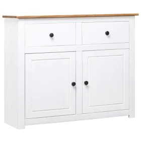 Aparador de madera maciza pino estilo Panamá blanco 93x40x80 cm by vidaXL, Sideboards - Ref: Foro24-282699, Price: 221,73 €, ...