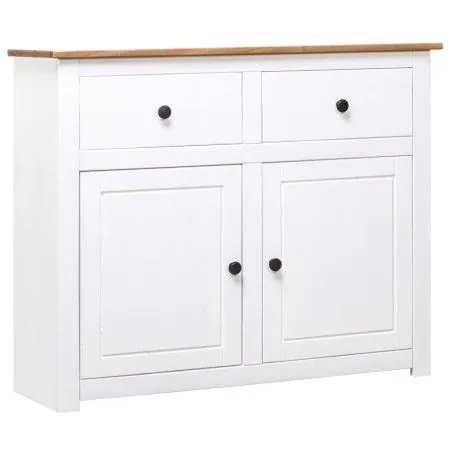 Massiver Kiefernholz-Sideboard im Panama-Stil, weiß, 93x40x80 cm. von vidaXL, Sideboards - Ref: Foro24-282699, Preis: 221,73 ...