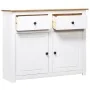 Massiver Kiefernholz-Sideboard im Panama-Stil, weiß, 93x40x80 cm. von vidaXL, Sideboards - Ref: Foro24-282699, Preis: 221,73 ...