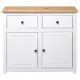 Massiver Kiefernholz-Sideboard im Panama-Stil, weiß, 93x40x80 cm. von vidaXL, Sideboards - Ref: Foro24-282699, Preis: 221,73 ...