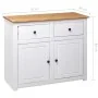 Massiver Kiefernholz-Sideboard im Panama-Stil, weiß, 93x40x80 cm. von vidaXL, Sideboards - Ref: Foro24-282699, Preis: 221,73 ...