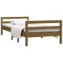 Honey brown solid pine wood bed frame 75x190 cm by vidaXL, Beds and slatted bases - Ref: Foro24-821642, Price: 113,50 €, Disc...