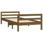 Honey brown solid pine wood bed frame 75x190 cm by vidaXL, Beds and slatted bases - Ref: Foro24-821642, Price: 113,50 €, Disc...