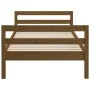 Honey brown solid pine wood bed frame 75x190 cm by vidaXL, Beds and slatted bases - Ref: Foro24-821642, Price: 113,50 €, Disc...