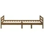 Honey brown solid pine wood bed frame 75x190 cm by vidaXL, Beds and slatted bases - Ref: Foro24-821642, Price: 113,50 €, Disc...