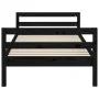 Solid black pine wood bed frame 75x190 cm by vidaXL, Beds and slatted bases - Ref: Foro24-821643, Price: 83,57 €, Discount: %