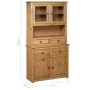 Sideboard aus massivem Kiefernholz im Panama-Stil, 93 x 40,5 x 180 cm von vidaXL, Schließfächer und Lagerschränke - Ref: Foro...