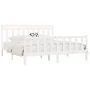 Solid white pine wood bed frame 200x200 cm by vidaXL, Beds and slatted bases - Ref: Foro24-3107049, Price: 154,92 €, Discount: %