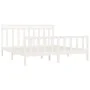 Solid white pine wood bed frame 200x200 cm by vidaXL, Beds and slatted bases - Ref: Foro24-3107049, Price: 154,92 €, Discount: %