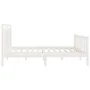 Solid white pine wood bed frame 200x200 cm by vidaXL, Beds and slatted bases - Ref: Foro24-3107049, Price: 154,92 €, Discount: %