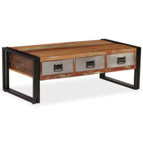 Solid recycled wood coffee table with 3 drawers 100x50x35 cm by vidaXL, Coffee table - Ref: Foro24-244941, Price: 183,22 €, D...