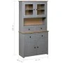Solid pine wood sideboard Panama style gray 93x40.5x180 cm by vidaXL, Lockers and storage cabinets - Ref: Foro24-282701, Pric...