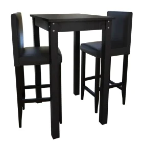 Bar table with 2 black bar stools by vidaXL, Furniture sets for kitchens and dining rooms - Ref: Foro24-160726, Price: 290,73...