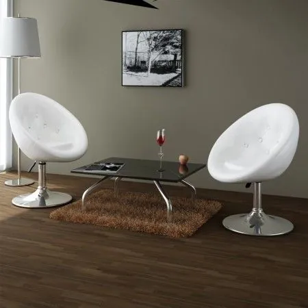 Küchenhocker 2 Einheiten weißes Kunstleder von vidaXL, Küchenhocker - Ref: Foro24-240452, Preis: 193,19 €, Rabatt: %
