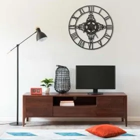 Silver metal wall clock 78 cm by vidaXL, Wall clocks - Ref: Foro24-321457, Price: 76,38 €, Discount: %