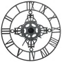 Silver metal wall clock 78 cm by vidaXL, Wall clocks - Ref: Foro24-321457, Price: 76,22 €, Discount: %