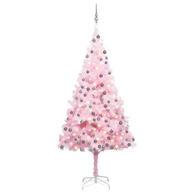 Pre-lit Christmas tree with lights and pink balls 240 cm by vidaXL, Christmas trees - Ref: Foro24-3077673, Price: 130,33 €, D...