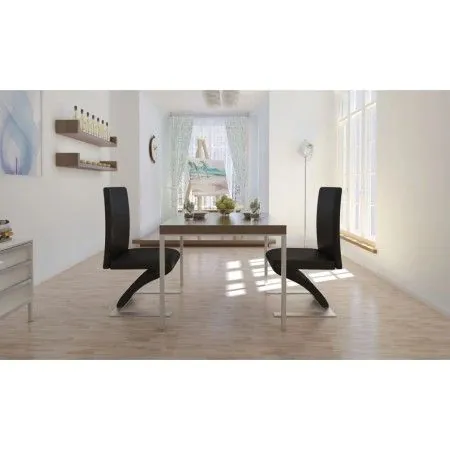 Esszimmerstühle 2 Einheiten aus schwarzem Kunstleder von vidaXL, Essstühle - Ref: Foro24-240042, Preis: 259,90 €, Rabatt: %