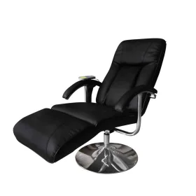 Sillón de masaje de cuero sintético negro de vidaXL, Sillones de masaje eléctricos - Ref: Foro24-240064, Precio: 227,18 €, De...