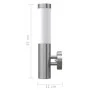 Lámpara de pared RVS para interior y exterior impermeable de vidaXL, Iluminación de exterior - Ref: Foro24-40370, Precio: 24,...