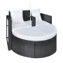 Garden bed with black synthetic rattan parasol by vidaXL, Outdoor beds - Ref: Foro24-40735, Price: 345,12 €, Discount: %