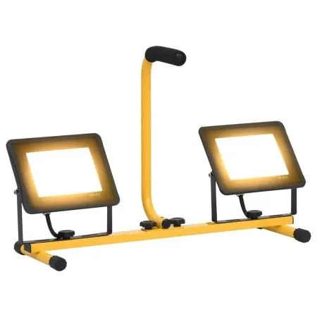 Foco LED con asa 2x50 W blanco cálido de vidaXL, Focos y reflectores - Ref: Foro24-149646, Precio: 40,70 €, Descuento: %