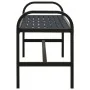 Steel and WPC garden bench black 124.5 cm by vidaXL, garden benches - Ref: Foro24-317137, Price: 103,88 €, Discount: %