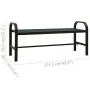 Steel and WPC garden bench black 124.5 cm by vidaXL, garden benches - Ref: Foro24-317137, Price: 103,88 €, Discount: %