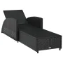 Tumbona con cojín ratán sintético blanco crema by vidaXL, Loungers - Ref: Foro24-317177, Price: 188,98 €, Discount: %