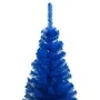 Pre-lit Christmas tree with lights and blue balls 210 cm by vidaXL, Christmas trees - Ref: Foro24-3077682, Price: 99,49 €, Di...