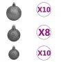 Pre-lit Christmas tree with lights and blue balls 210 cm by vidaXL, Christmas trees - Ref: Foro24-3077682, Price: 99,49 €, Di...