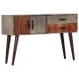 Mesa consola de madera maciza de mango gris 120x35x75 cm de vidaXL, Mesas auxiliares - Ref: Foro24-282742, Precio: 213,59 €, ...